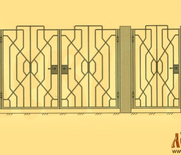 Эскиз кованых ворот 5012
