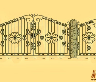 Эскиз кованых ворот 5017