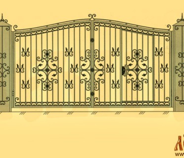 Эскиз кованых ворот 5018